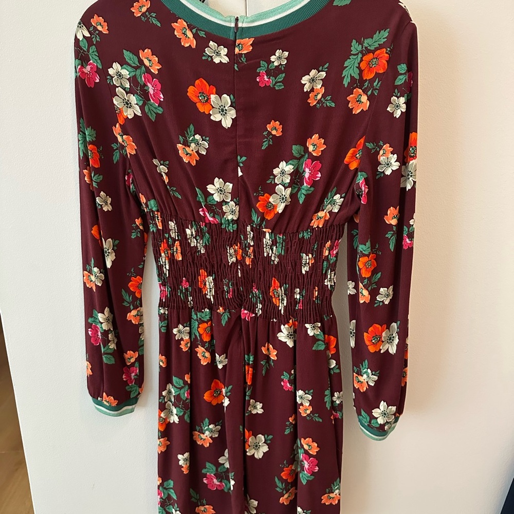 Maje Floral Burgundy Dress - Picture 4 of 5